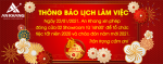 THÔNG BÁO LỊCH LÀM VIỆC NGÀY 22/01/2021