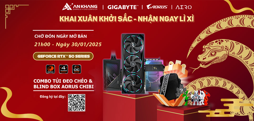 [CTKM GIGABYTE] CHƯƠNG TRÌNH KHUYẾN MẠI PRE-ORDER RTX 50 Series KHAI XUÂN KHỞI SẮC - NHẬN NGAY LÌ XÌ