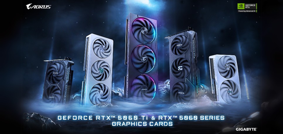 GIGABYTE ra mắt GeForce RTX™ 5060 Ti & 5060 với hệ thống làm mát tiên tiến, tối ưu cho AI và trải nghiệm chơi game đỉnh cao