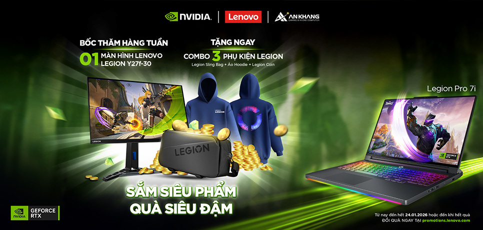 [CTKM LENOVO]: LEGION x Nvidia - SẮM SIÊU PHẨM, QUÀ SIÊU ĐẬM
