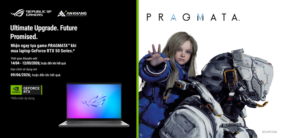 [CTKM ASUS]: Mua laptop ASUS ROG & TUF Gaming trang bị Geforce RTX 50 Series – Nhận ngay tựa game PRAGMATA™