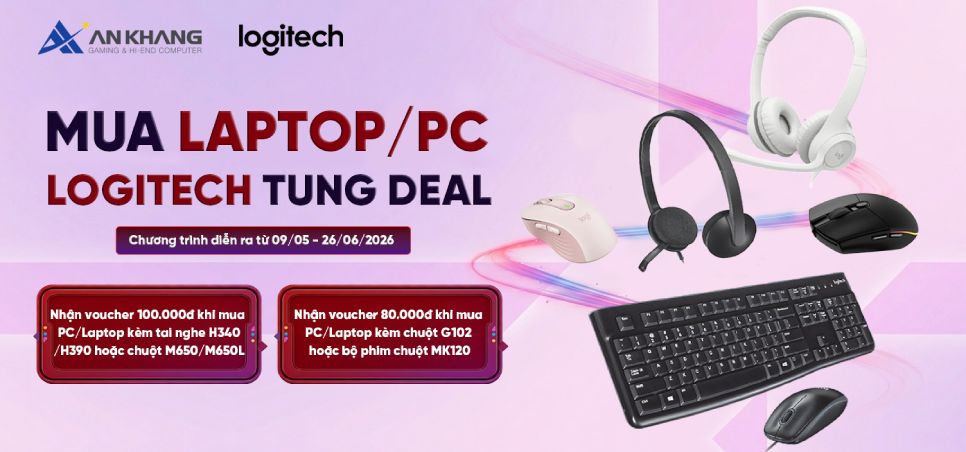 [CTKM Logitech x An Khang]: Mua Laptop/PC - Logitech tung deal