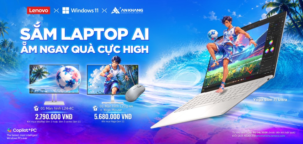 [CTKM LENOVO]: SẮM LAPTOP AI. ẴM NGAY QUÀ CỰC HIGH