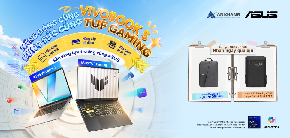 [CTKM ASUS] Năng động cùng Vivobook S - Bung sức cùng TUF Gaming