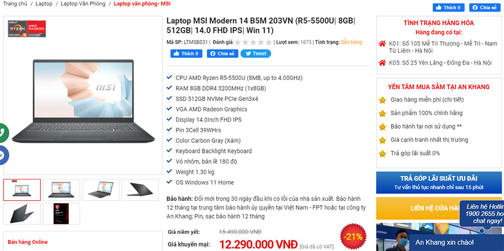 Top 5 laptop văn phòng bán chạy nhất mùa Back to Shool 2022