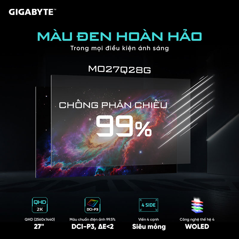 Màn hình gaming WOLED MO27Q28G: Đỉnh cao công nghệ hiển thị mới