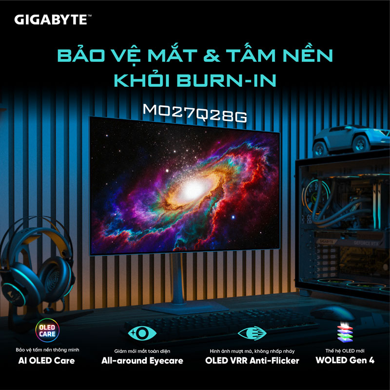 Màn hình gaming WOLED MO27Q28G: bảo vệ mắt toàn diện