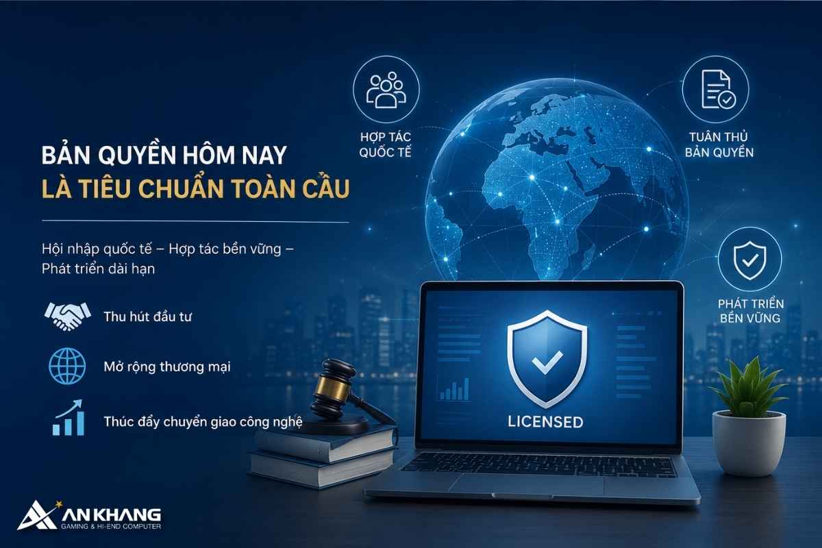 Bản quyền đang dần trở thành là tiêu chuẩn cơ bản trên toàn cầu