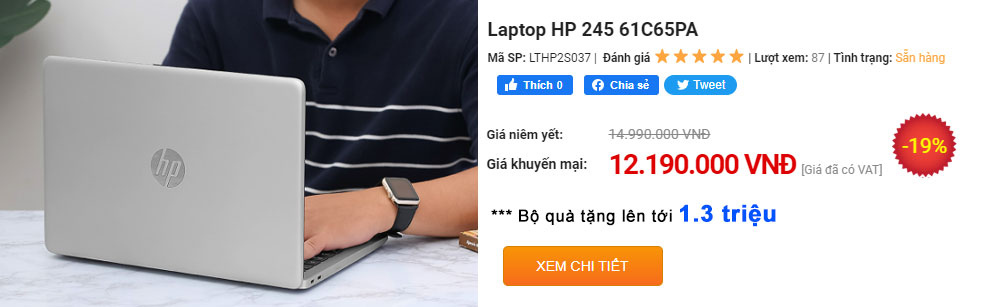 Laptop-HP-245-61C65PA-r5-5000series