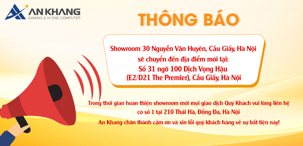 Thông báo chuyển địa điểm showroom 30 Nguyễn Văn Huyên