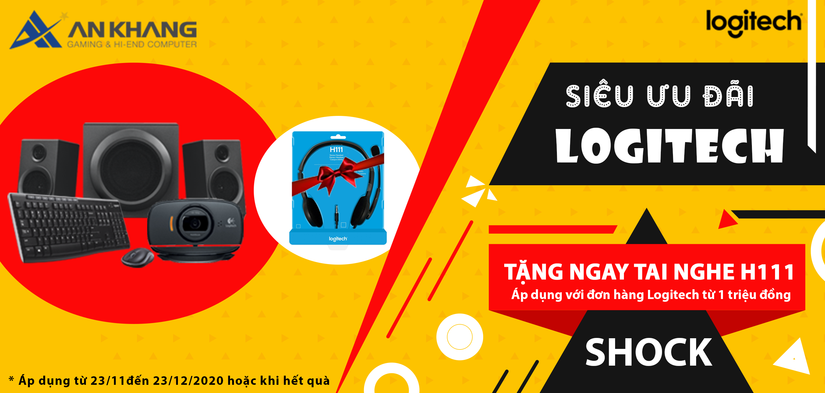 Mua Logitech tặng ngay tai nghe Logitech H111 trị giá 250.000VNĐ