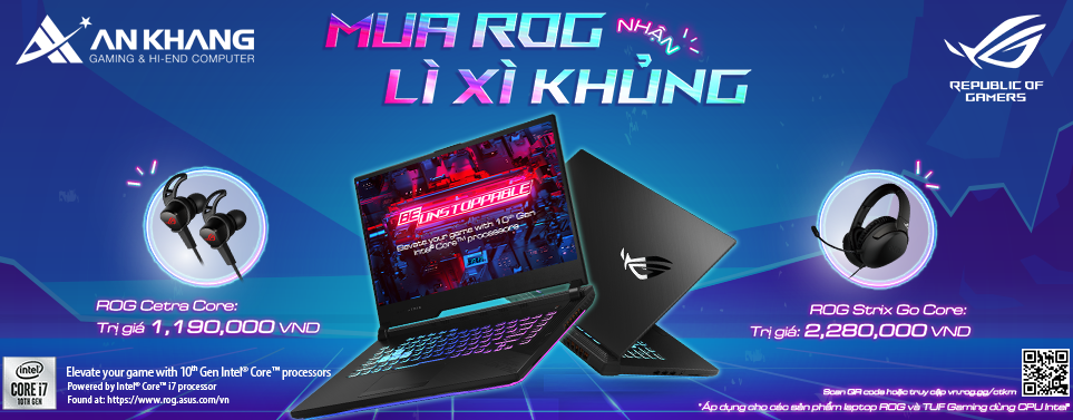 Mua laptop Gaming Asus ROG - Nhận ngay lì xì khủng