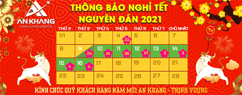 Thông báo lịch nghỉ tết Nguyên đán Tân Sửu 2021