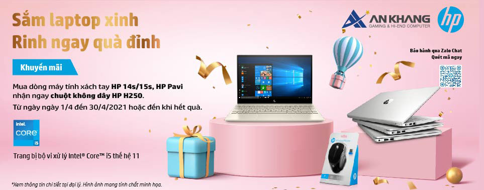 Nhận ngay chuột H250 khi mua laptop HP 14s, 15s, HP Pavi