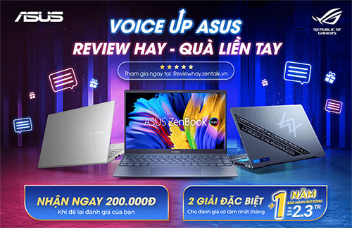 Đánh giá laptop Asus - Cơ hội nhận quà trị giá 2.3 triệu đồng