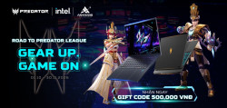 [CTKM ACER]: ƯU ĐÃI ROAD TO PREDATOR LEAGUE 2027 - NHẬN NGAY GIFTCODE 500K