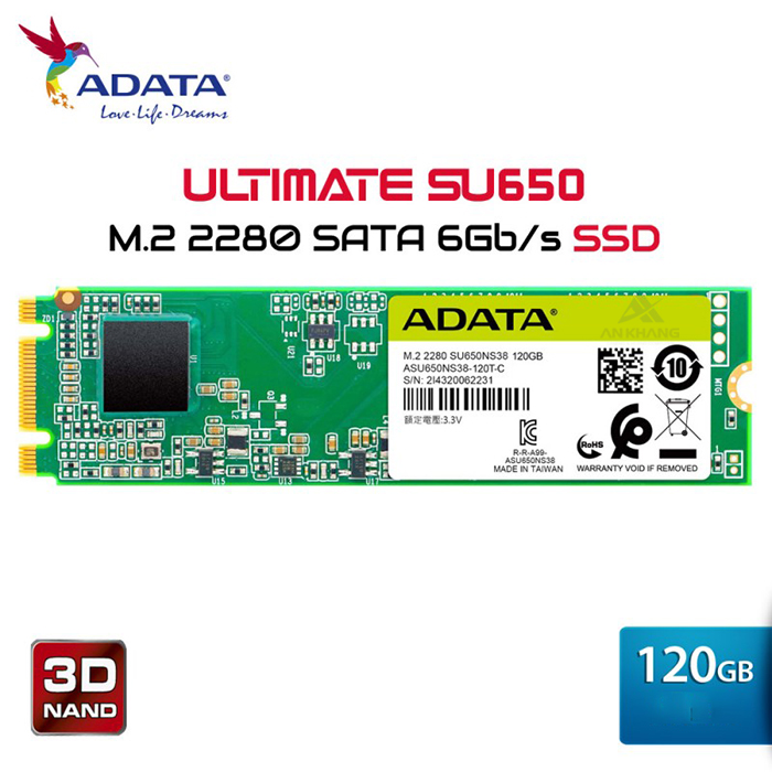 Ổ cứng SSD Adata 120GB M.2 2280 SATA chất lượng tốt