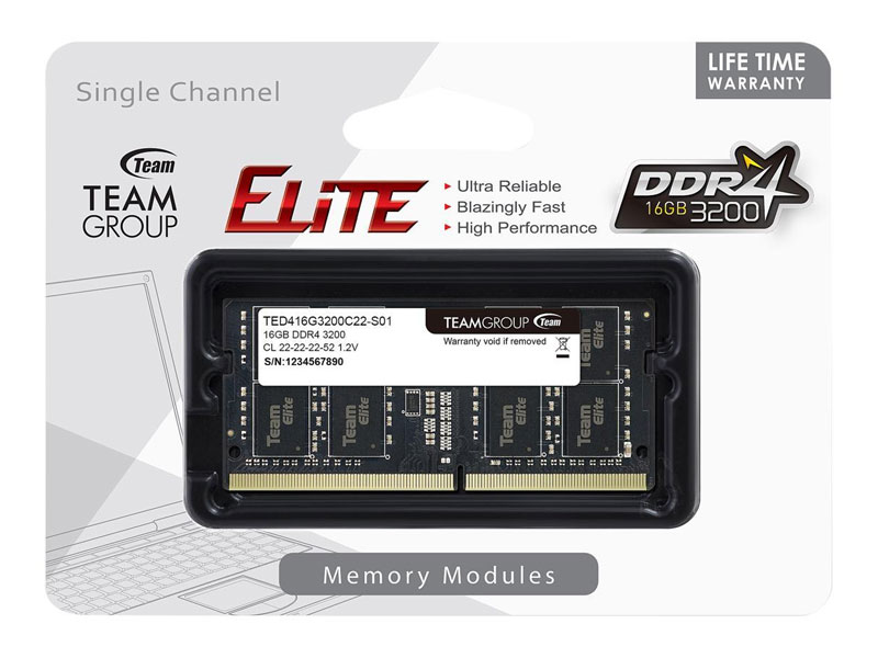Ram Laptop TeamGroup Elite 16GB DDR4 3200MHz
