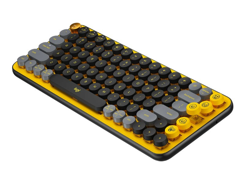 Bàn phím cơ không dây Logitech POP Keys VÀNG-ĐEN (BLAST-YELLOW)