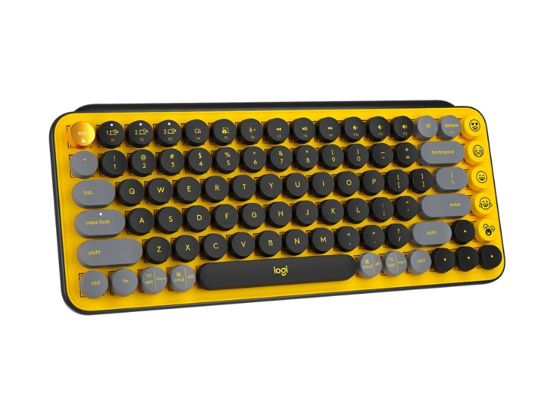 Bàn phím cơ không dây Logitech POP Keys VÀNG-ĐEN (BLAST-YELLOW)