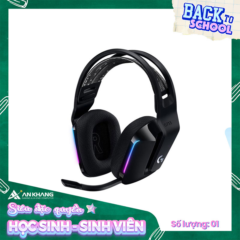 Tai nghe Logitech G733 LIGHTSPEED Wireless RGB Gaming Black