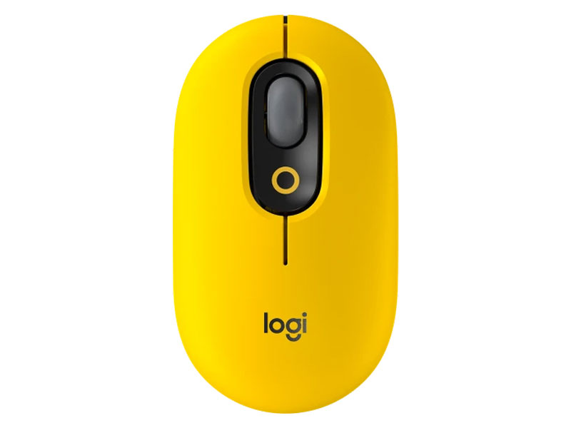 Chuột không dây Emoji Logitech POP Mouse Bluetooth màu Vàng Đen (Lốm đốm)