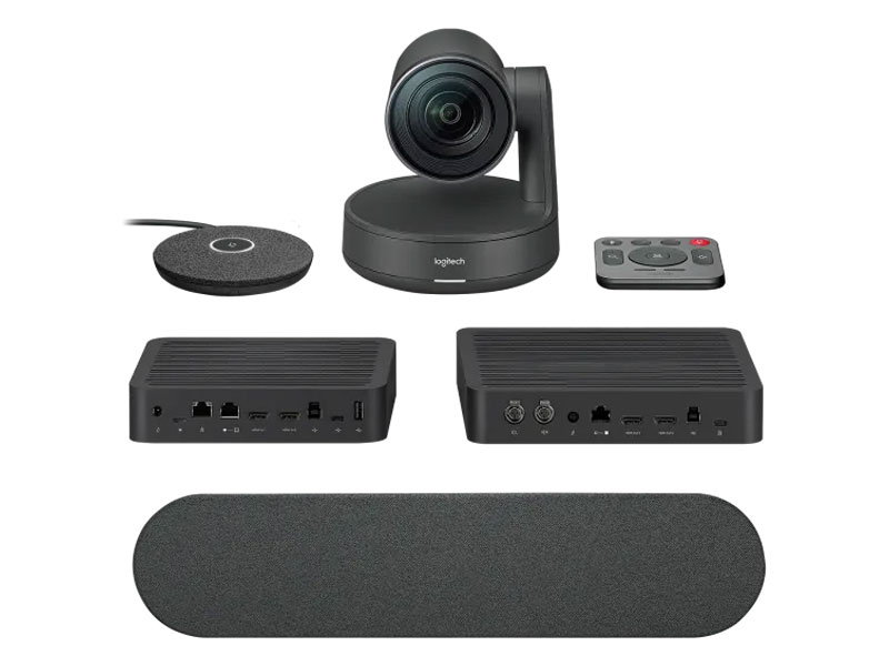 Thiết bị hội nghị truyền hình Webcam Logitech Rally Plus 960-001224 (2 loa và 2 pod mic)