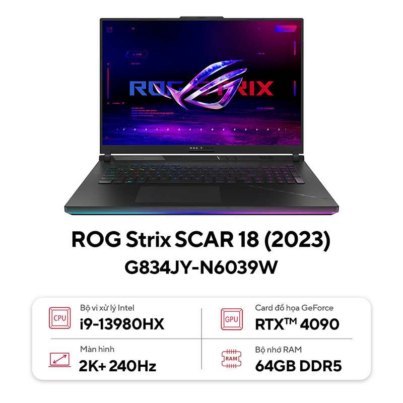 Laptop Gaming Asus ROG Strix SCAR 18 G834JY-N6039W