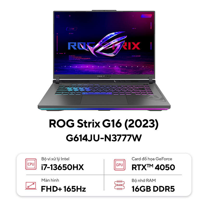 Laptop Asus ROG Strix G16 G614JU-N3777W (2023)