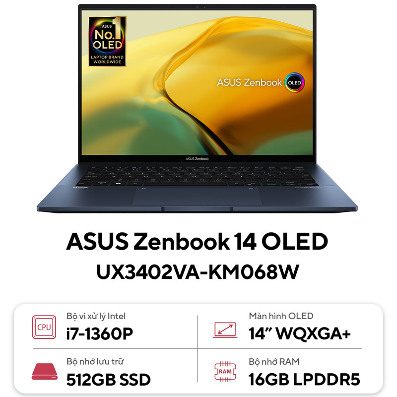 Laptop ASUS Zenbook 14 OLED UX3402VA-KM068W