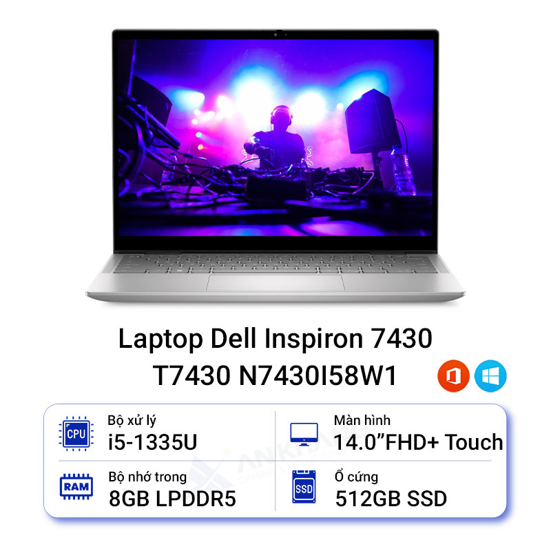Laptop Dell Inspiron 7430 T7430 N7430I58W1 (i5-1335U)