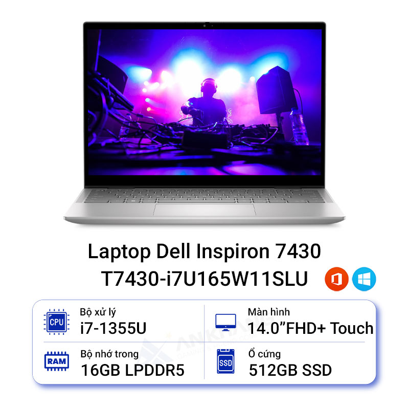 Laptop Dell Inspiron 7430 T7430-i7U165W11SLU 2in1