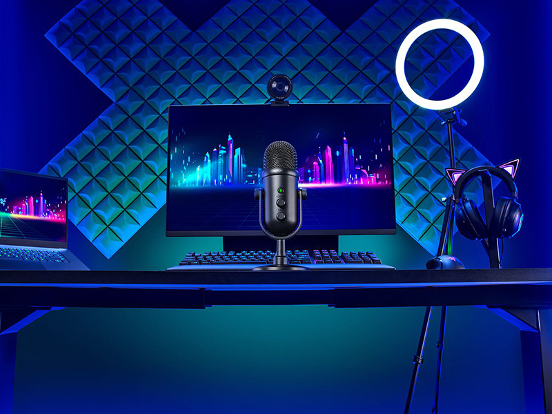 Thiết bị thu âm Razer Seiren V2 Pro - Professional Grade USB Microphone (RZ19-04040100-R3M1)