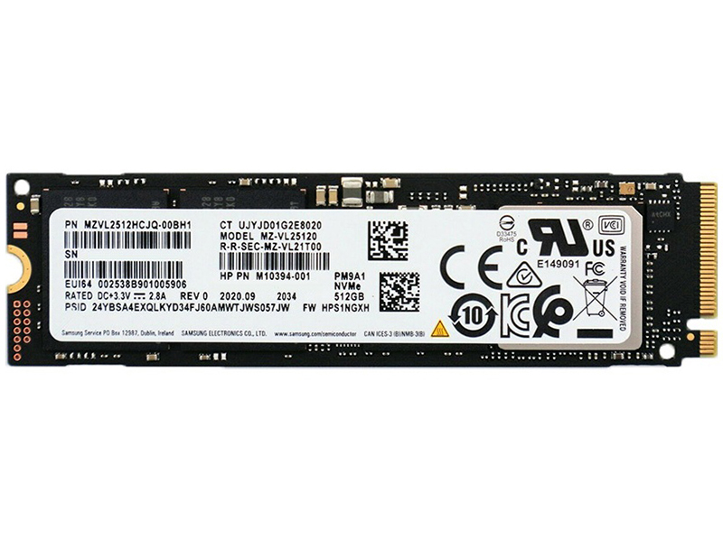 Ổ cứng SSD Samsung M2.2280 PCIE Gen4 x4 PM9A1 512GB (Read: 6900MB/s - Write: 5000MB/s)