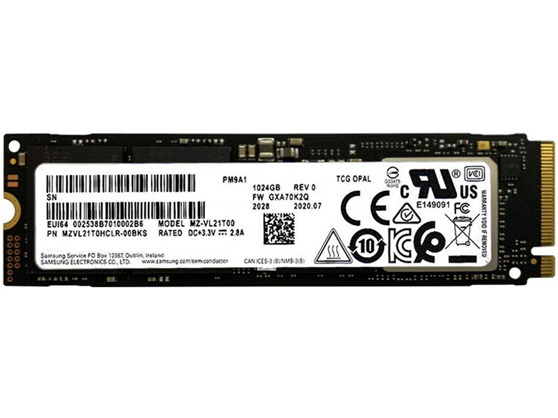 Ổ cứng SSD Samsung M2.2280 PCIE Gen4 x4 PM9A1 1TB (Read: 7000MB/s - Write: 5100MB/s)