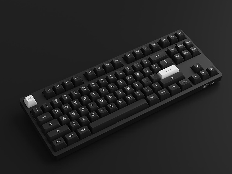 Bàn phím không dây AKKO 3087 RF White on Black (2.4Ghz - AKKO sw v3 Cream Yellow)
