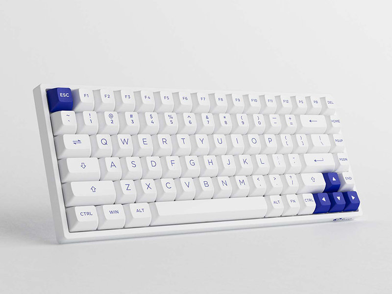 Bàn phím không dây AKKO 3068B Plus Multi-modes Blue On White (2.4Ghz - Bluetooth 5.0 - Hotswap - Akko CS Switch Jelly Pink)