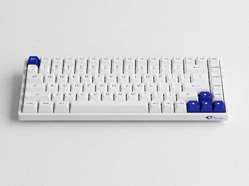 Bàn phím không dây AKKO 3068B Plus Multi-modes Blue On White (2.4Ghz - Bluetooth 5.0 - Hotswap - Akko CS Switch Jelly Pink)