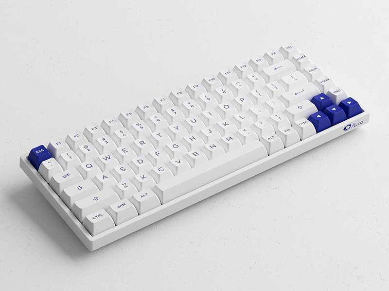 Bàn phím không dây AKKO 3068B Plus Multi-modes Blue On White (2.4Ghz - Bluetooth 5.0 - Hotswap - Akko CS Switch Jelly Pink)
