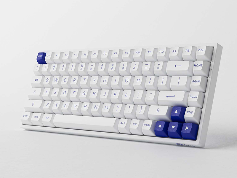 Bàn phím không dây AKKO 3068B Plus Multi-modes Blue On White (2.4Ghz - Bluetooth 5.0 - Hotswap - Akko CS Switch Jelly Pink)