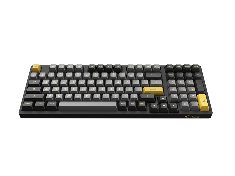 Bàn phím không dây AKKO 3098B Multi-modes Black Gold (2.4Ghz - Bluetooth 5.0 - Hotswap - Akko CS Switch Jelly Pink)