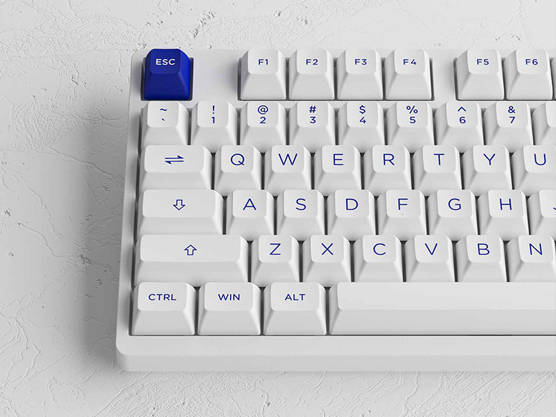 Bàn phím không dây AKKO 3098B Multi-modes Blue On White (2.4Ghz - Bluetooth 5.0 - Hotswap - Akko CS Switch Jelly Purple)