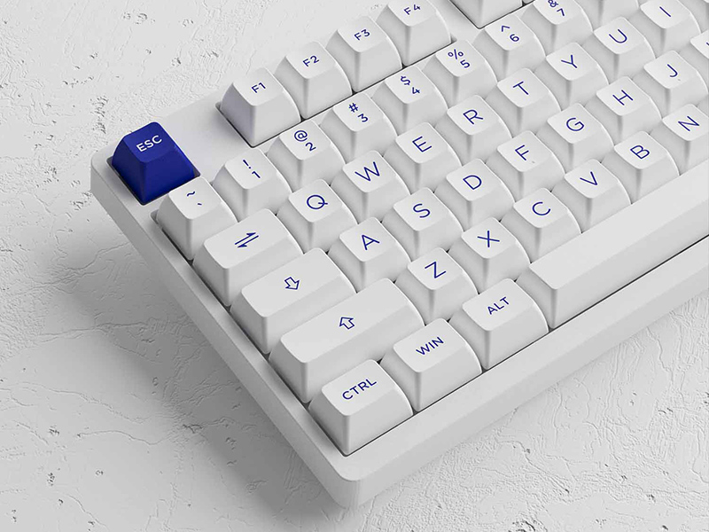 Bàn phím không dây AKKO 3098B Multi-modes Blue On White (2.4Ghz - Bluetooth 5.0 - Hotswap - Akko CS Switch Jelly Purple)