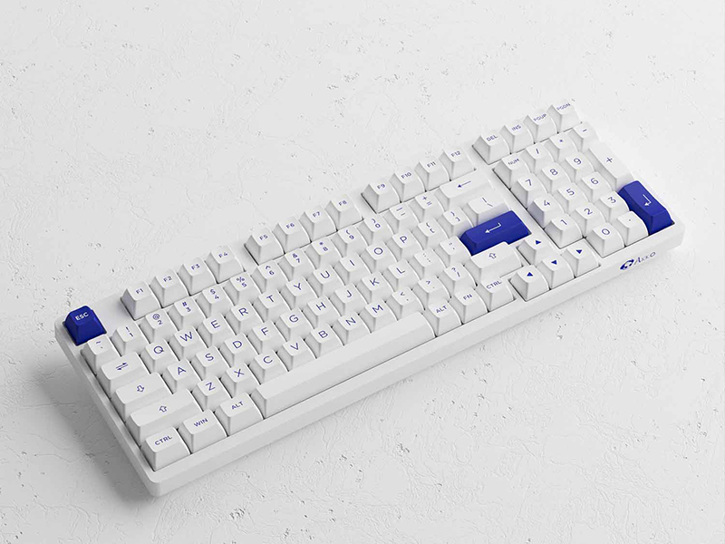 Bàn phím không dây AKKO 3098B Multi-modes Blue On White (2.4Ghz - Bluetooth 5.0 - Hotswap - Akko CS Switch Jelly Purple)