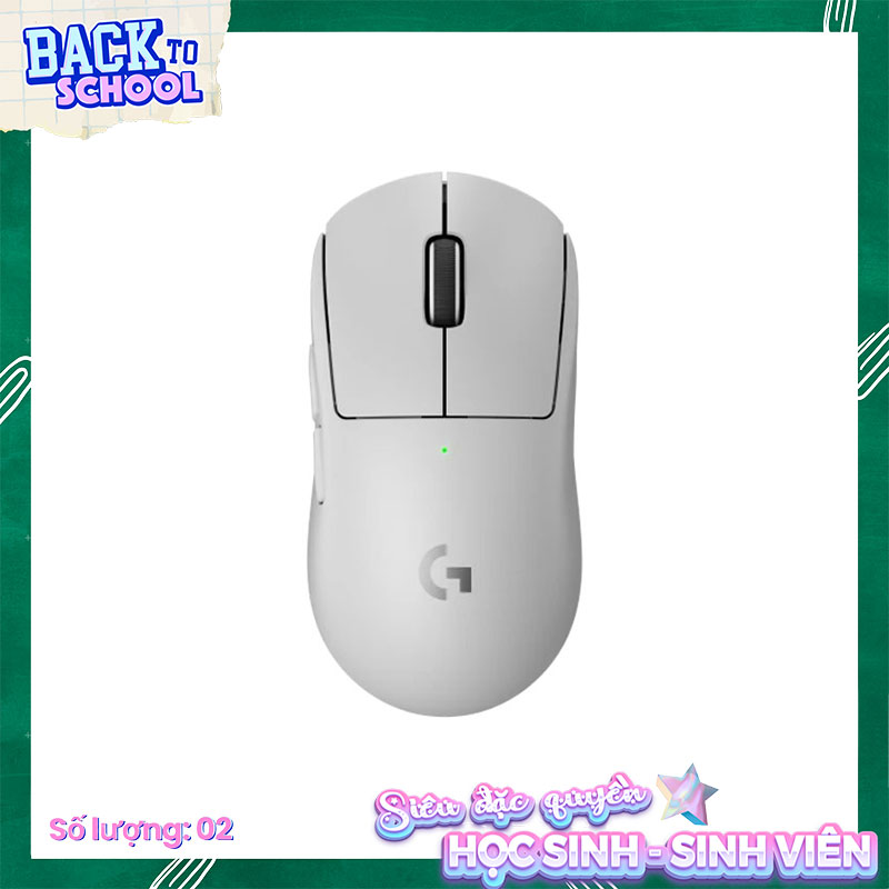 Chuột Gaming không dây Logitech PRO X Superlight 2 Lightspeed Wireless Trắng