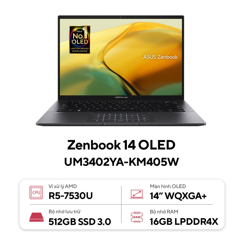 Laptop Asus Zenbook 14 OLED UM3402YA-KM405W