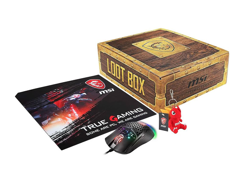 Bộ quà tặng MSI Loot Box Pack 1 (Chuột Gaming, Móc khóa, Miếng Lót Gaming)