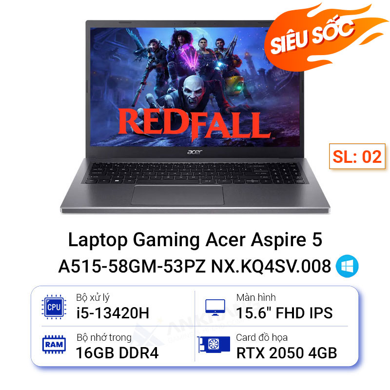 Laptop Acer Gaming Aspire 5 A515-58GM-53PZ NX.KQ4SV.008 (i5-13420H)