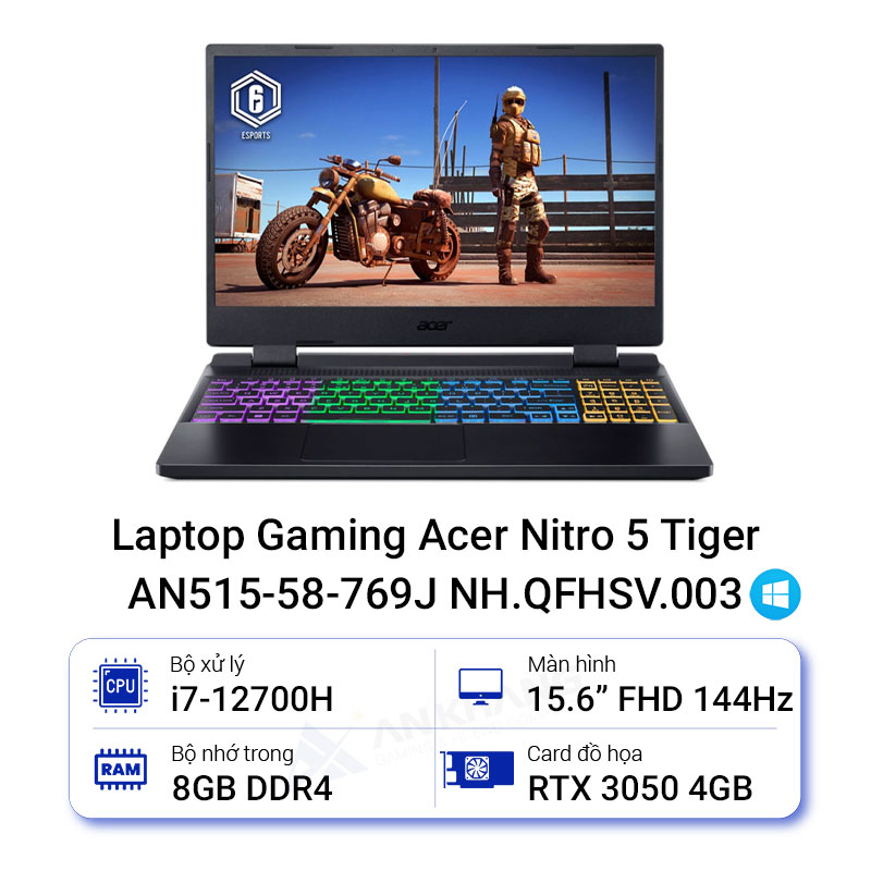 Laptop Gaming Acer Nitro 5 AN515-58-769J NH.QFHSV.003