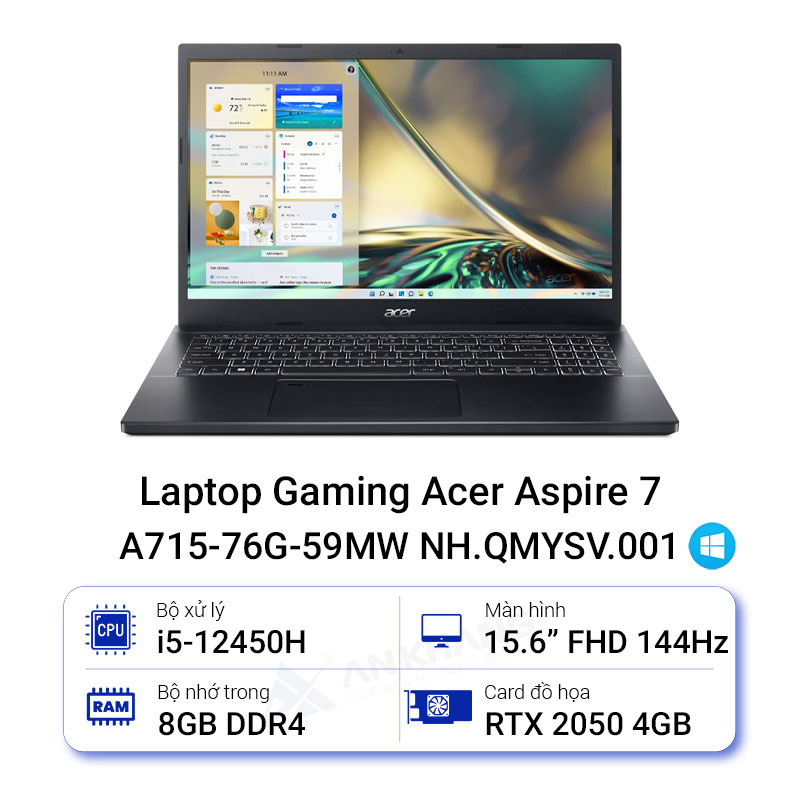 Laptop Gaming Acer Aspire 7 A715-76G-59MW NH.QMYSV.001